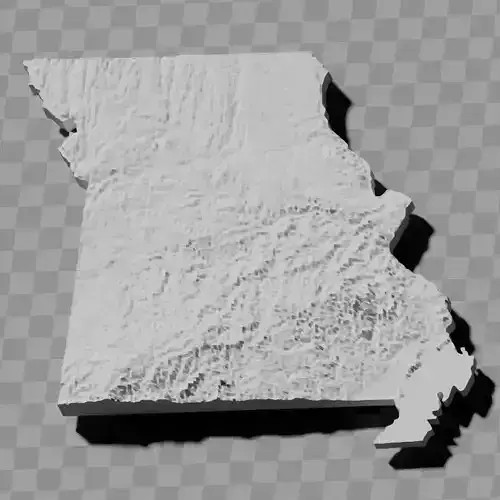 Missouri USA relief maps collection