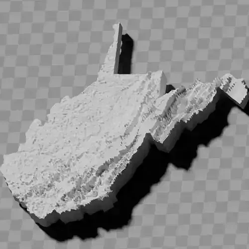 West Virginia USA relief maps