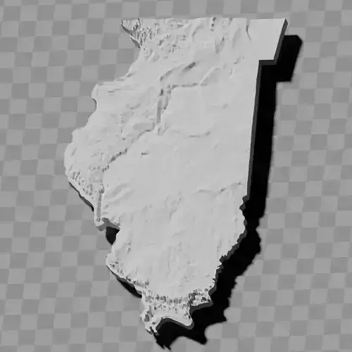 Illinois USA relief maps collection