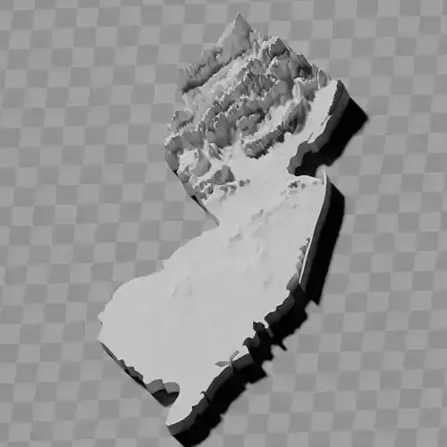 New Jersey USA geography collection Low-poly 3D model