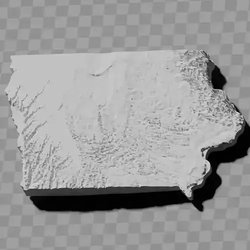 Iowa USA terrain topography relief maps collection