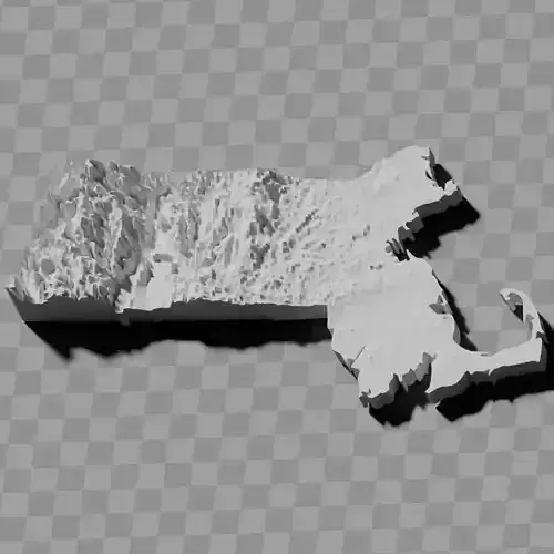Massachusetts USA Relief Map Collection