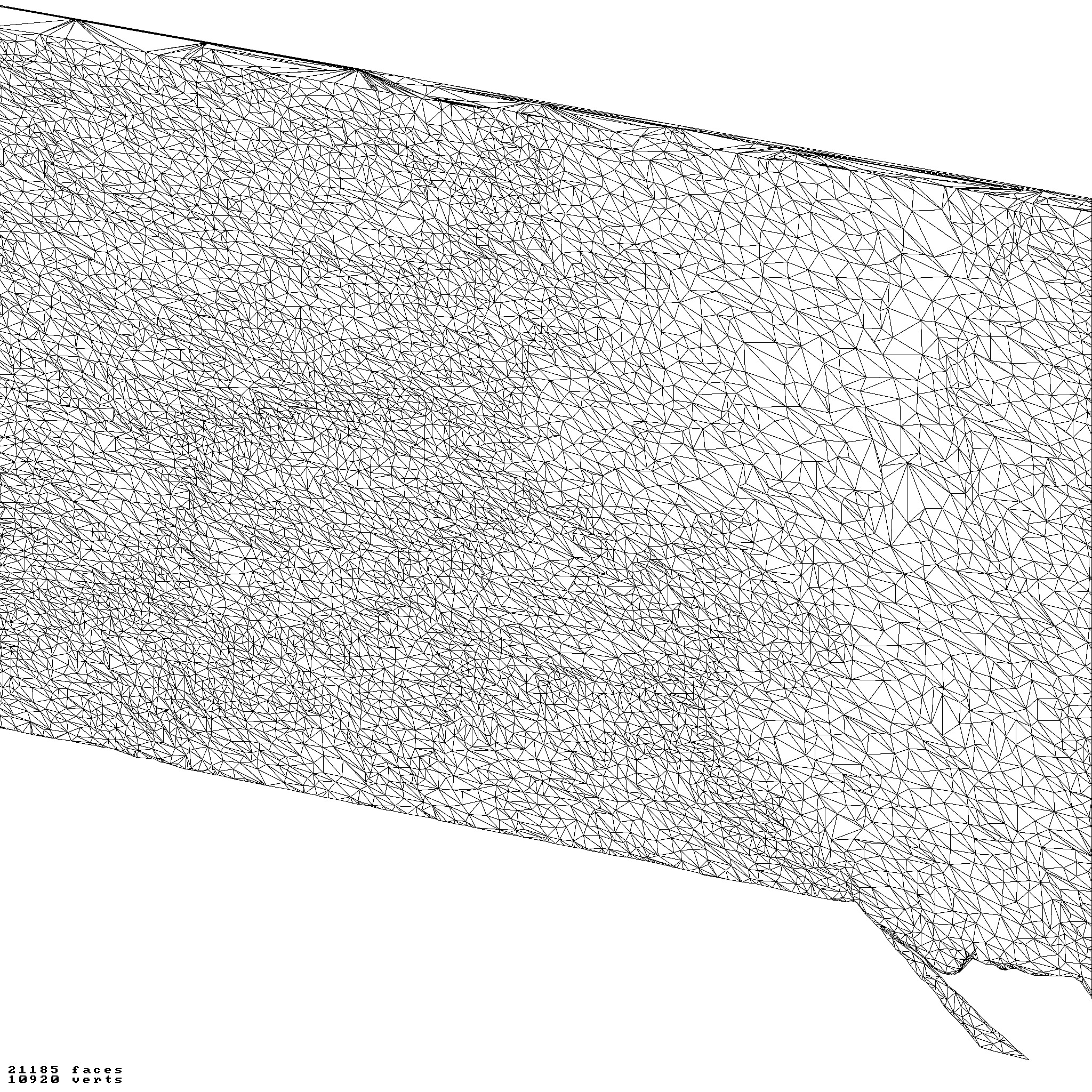 South Dakota USA exaggerated relief maps  Low-poly 3D model_10