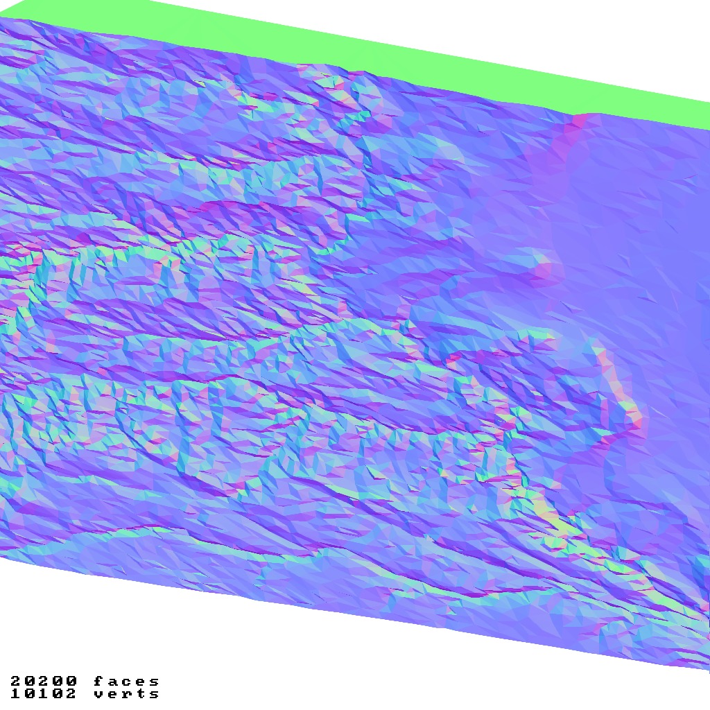 South Dakota USA exaggerated relief maps  Low-poly 3D model_6