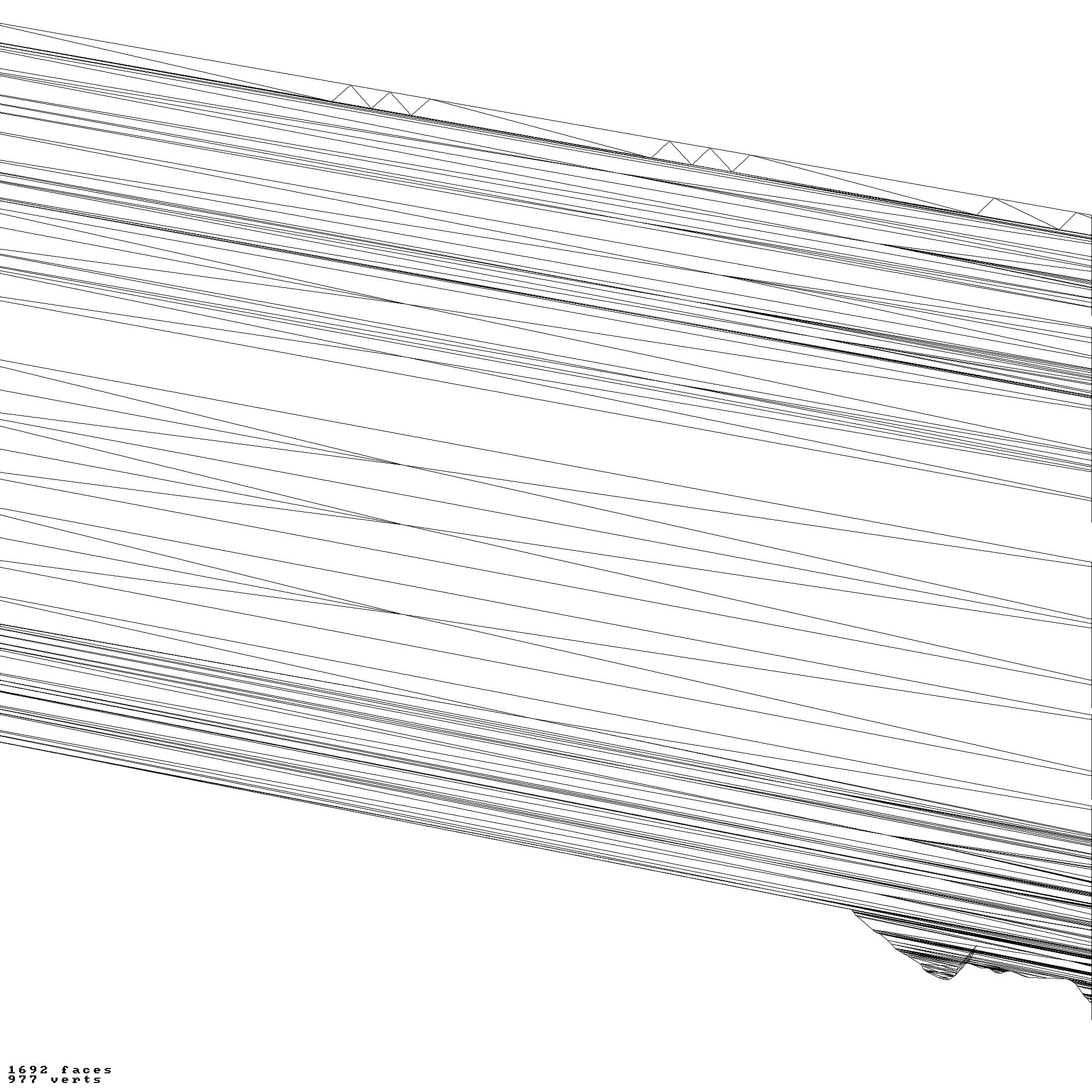 South Dakota USA exaggerated relief maps  Low-poly 3D model_4