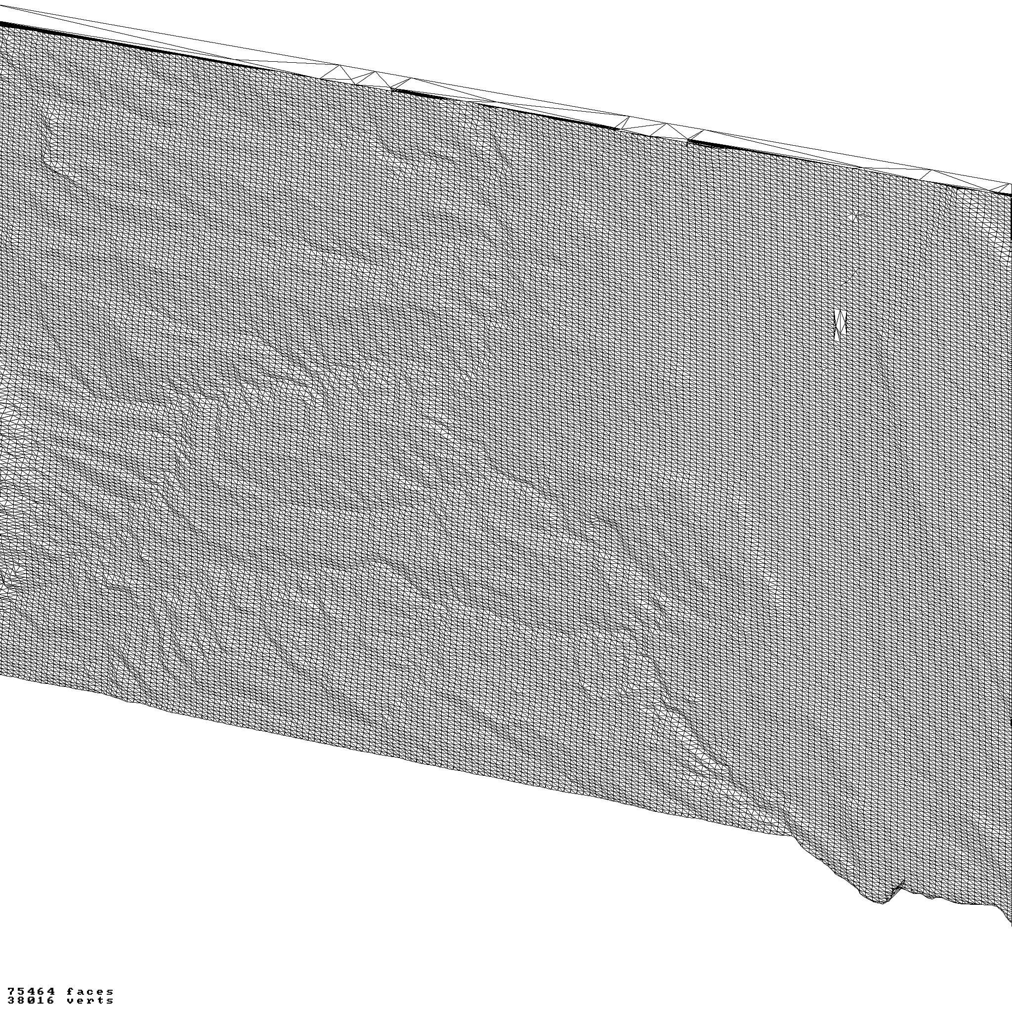 South Dakota USA exaggerated relief maps  Low-poly 3D model_1