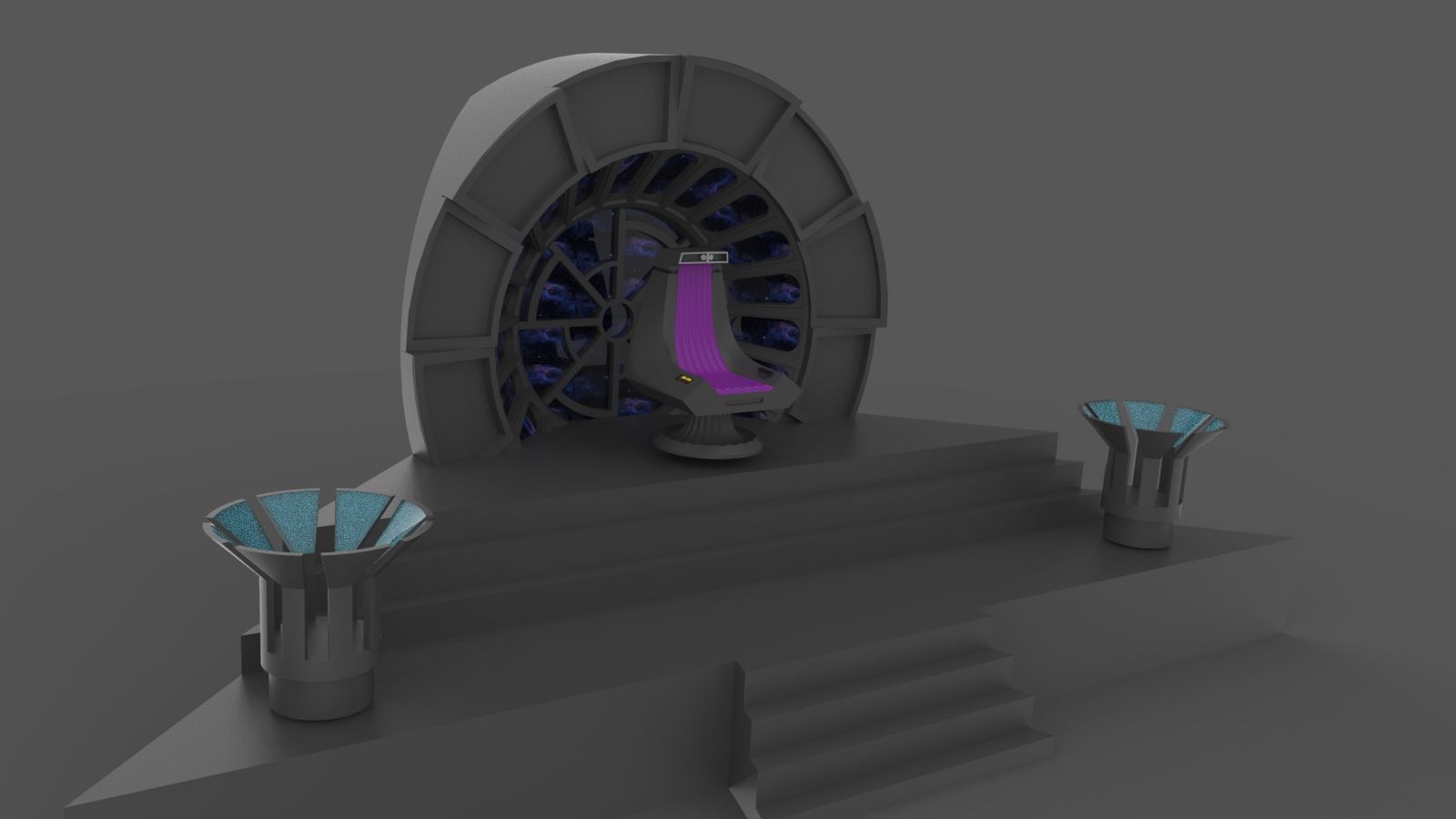 Throne emperor palpatine 3D print model_1