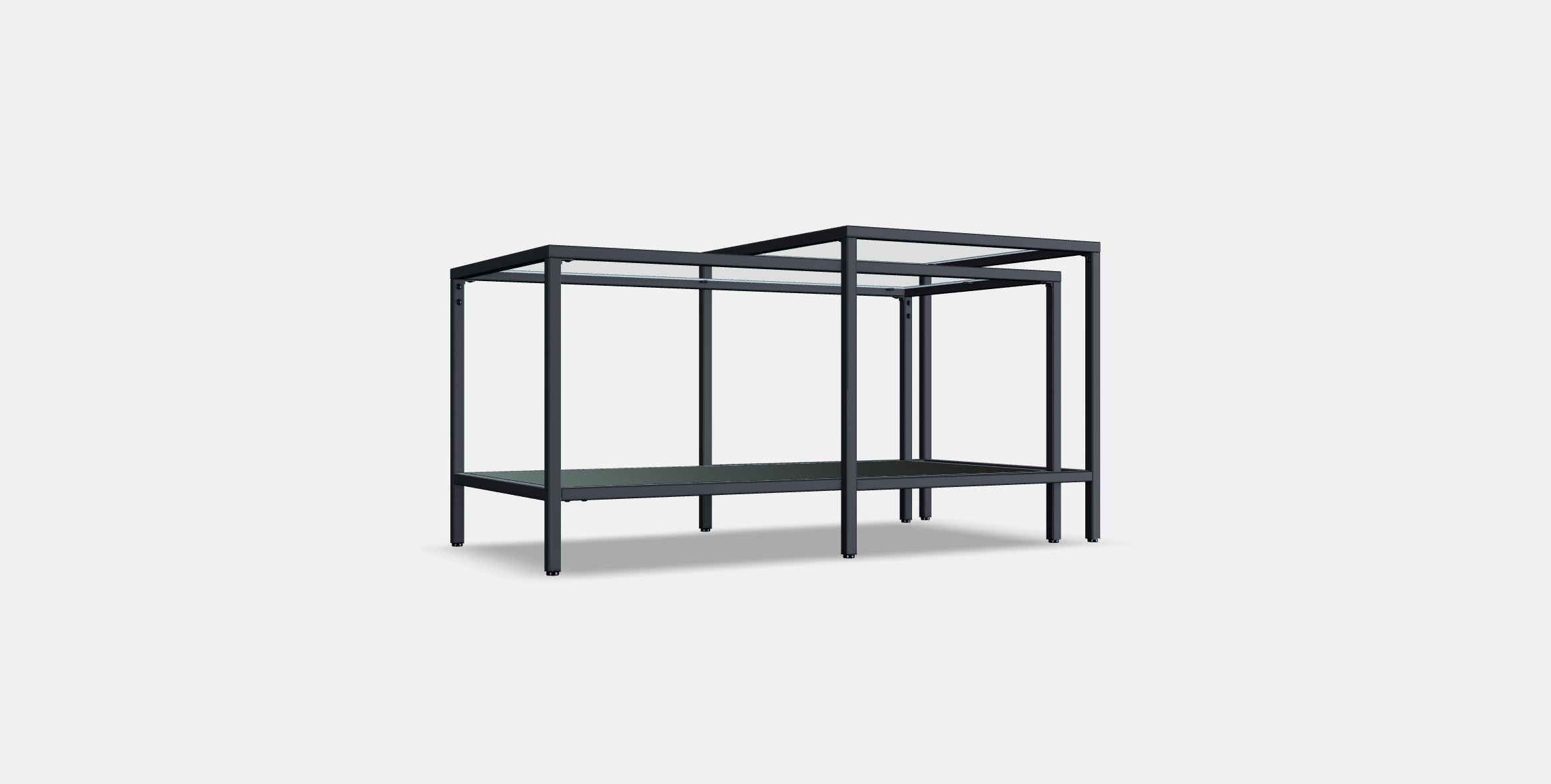 VITTSJO Nesting tables 2 pieces Low-poly 3D model_16