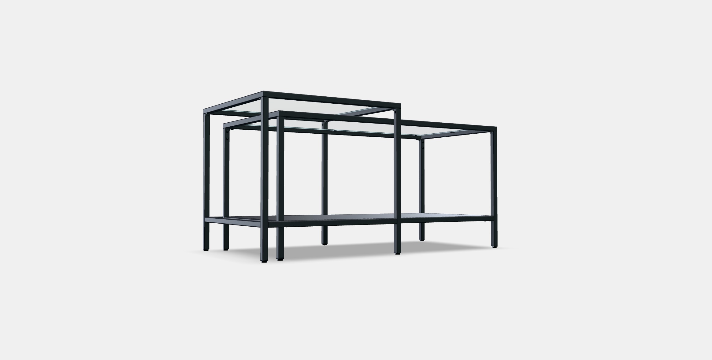 VITTSJO Nesting tables 2 pieces Low-poly 3D model_2