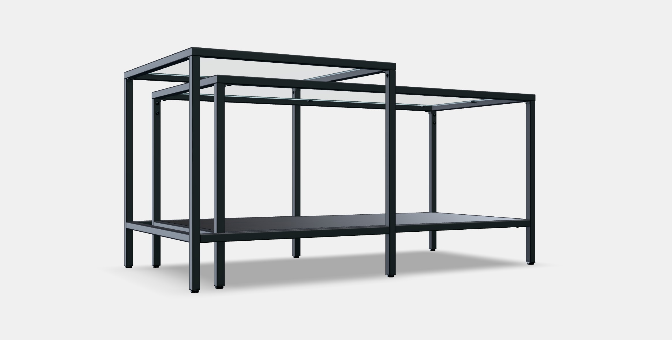 VITTSJO Nesting tables 2 pieces Low-poly 3D model_9