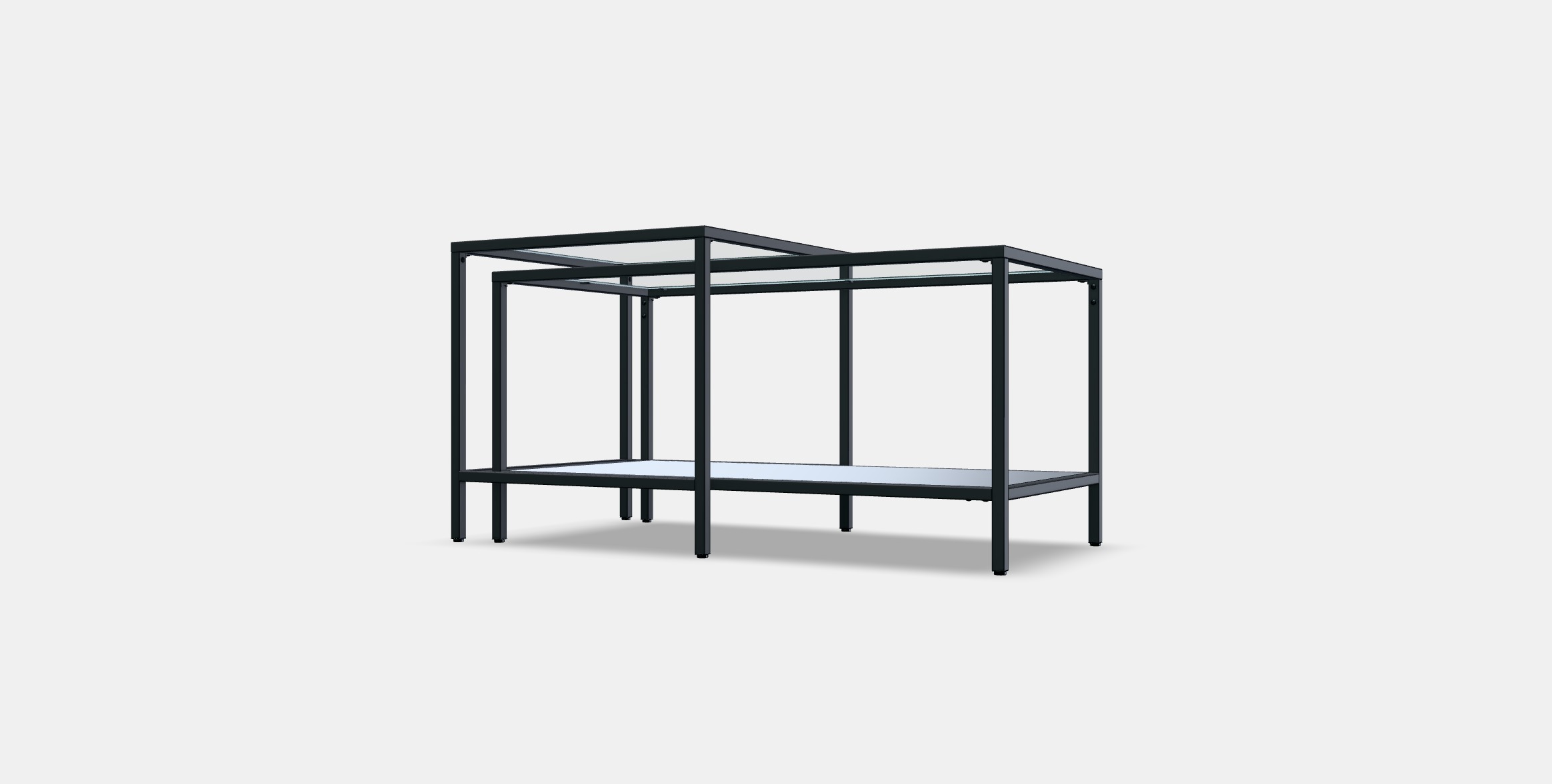 VITTSJO Nesting tables 2 pieces Low-poly 3D model_12