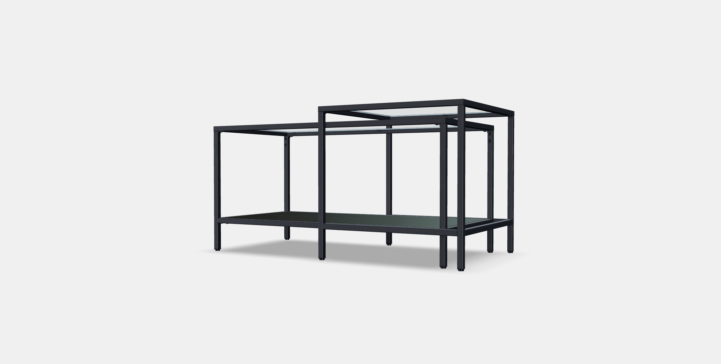 VITTSJO Nesting tables 2 pieces Low-poly 3D model_5