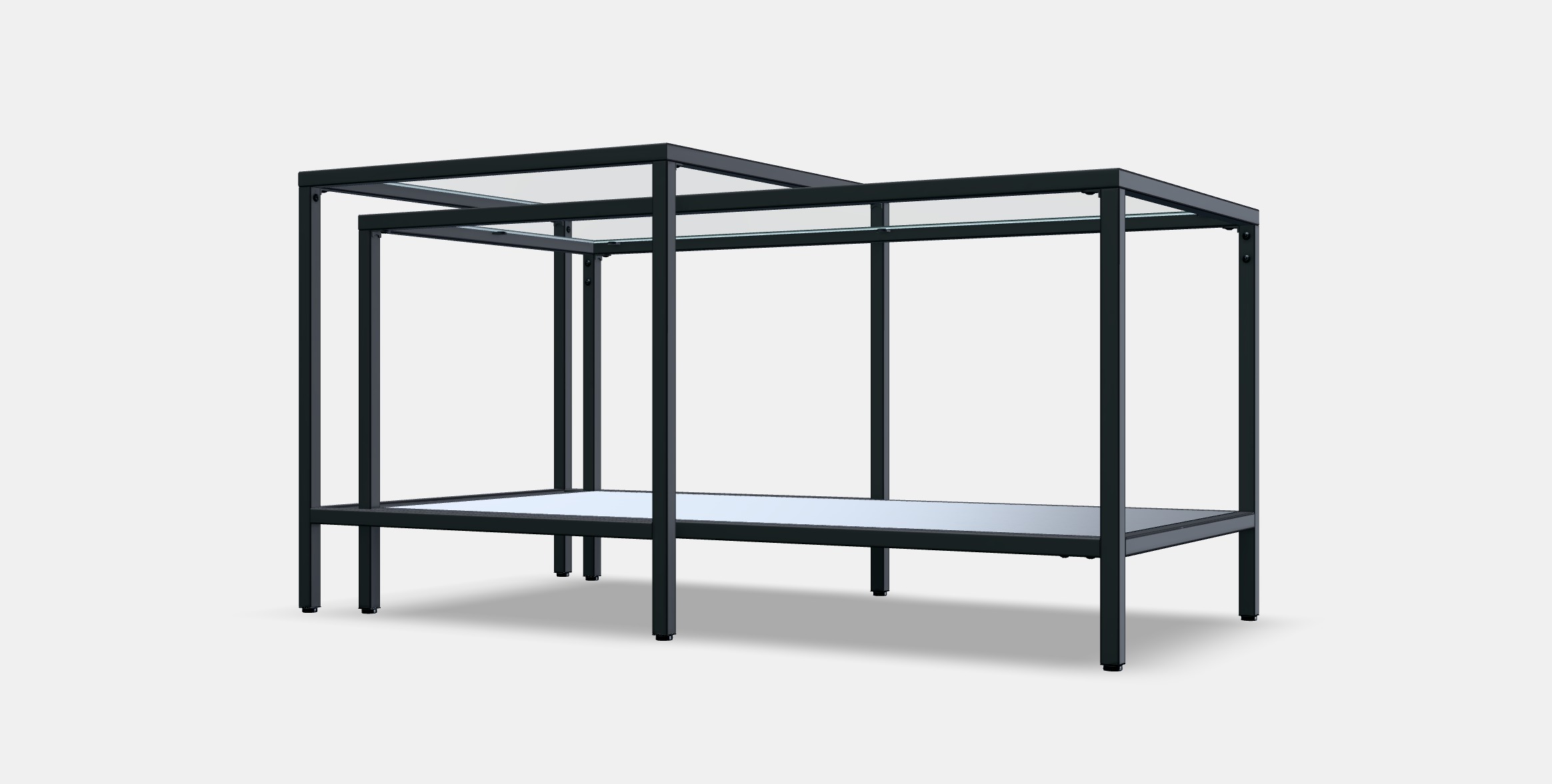 VITTSJO Nesting tables 2 pieces Low-poly 3D model_13