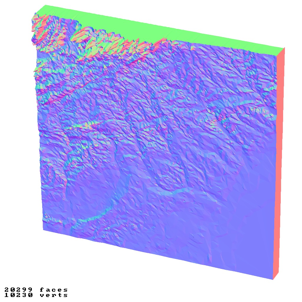 Georgia USA relief maps collection 3D print model_7