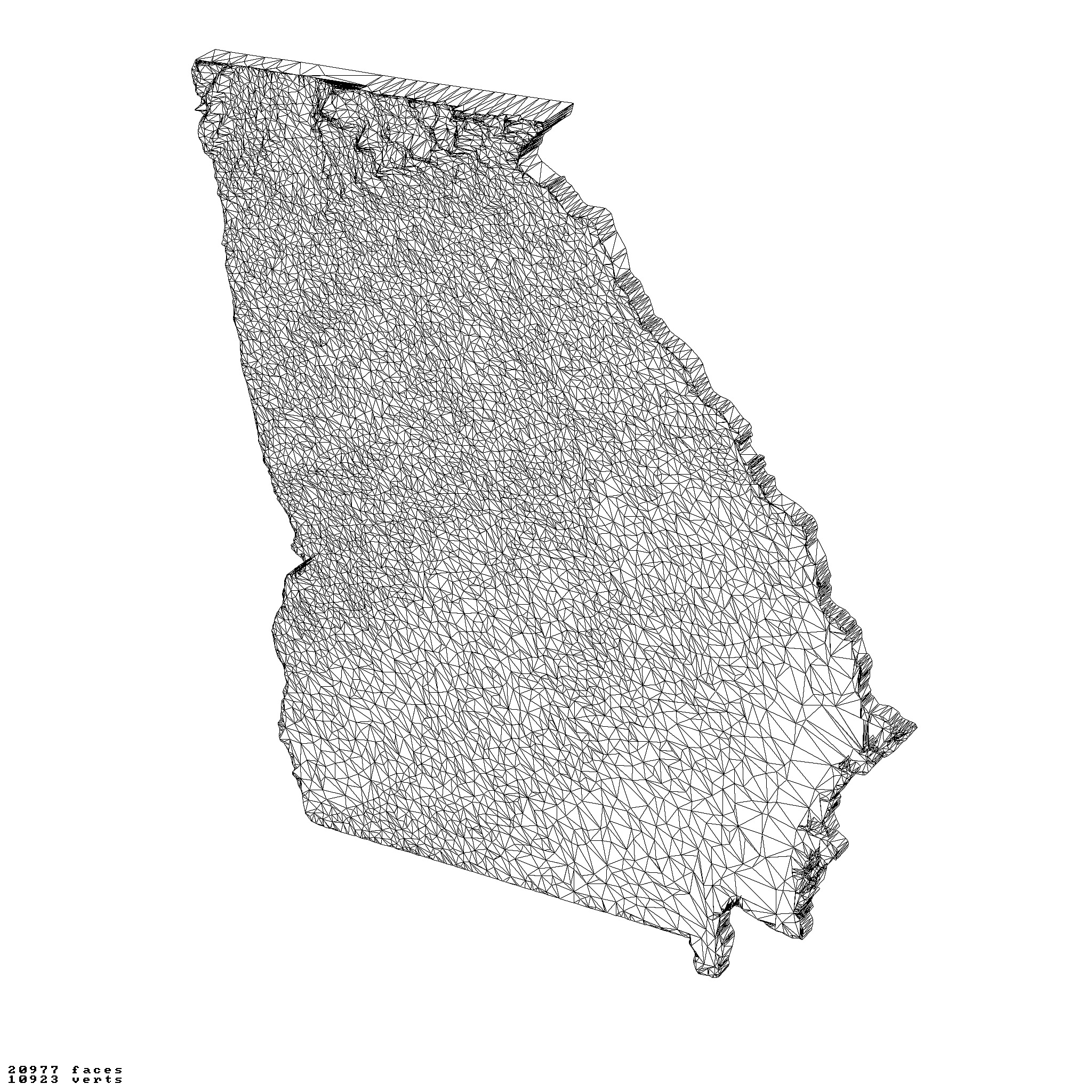 Georgia USA relief maps collection 3D print model_11