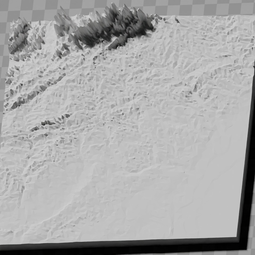 Georgia USA relief maps collection 3D print model_6