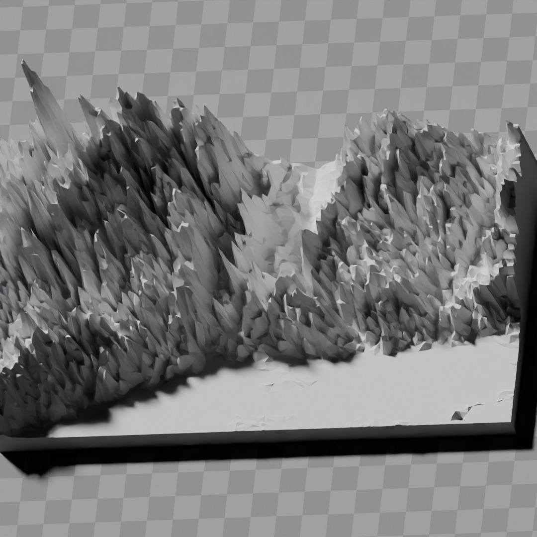 Connecticut USA exaggerated relief map collection Low-poly 3D model_6