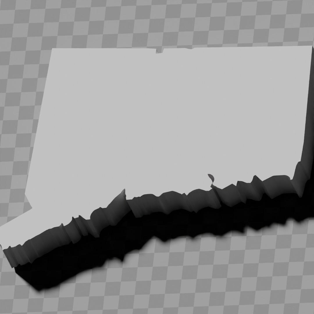 Connecticut USA exaggerated relief map collection Low-poly 3D model_3