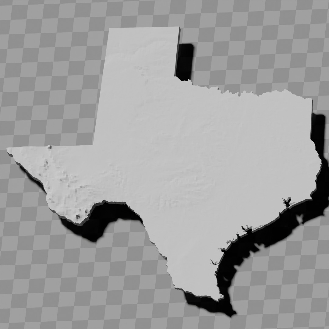 Texas USA Geography collection 3D print model_12