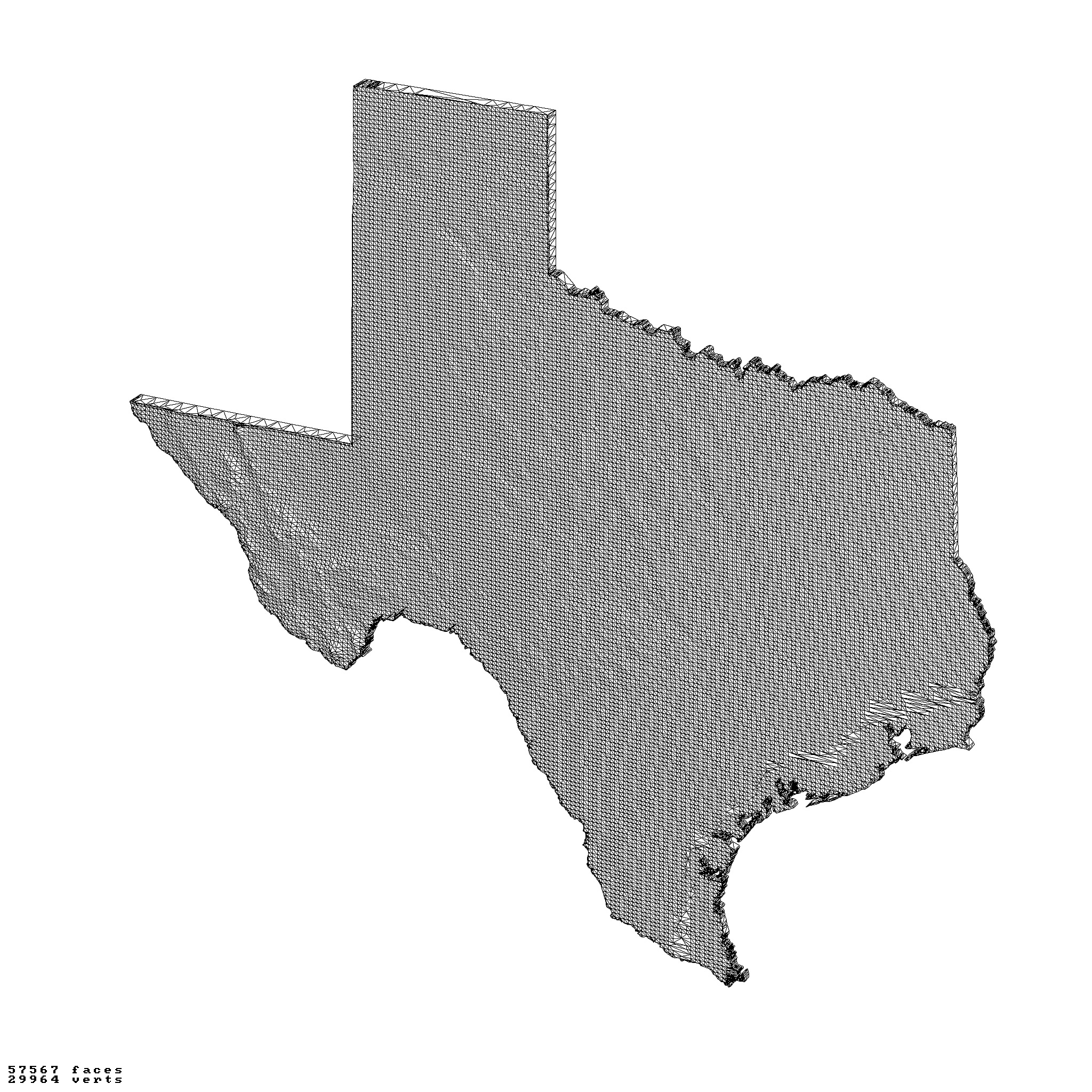Texas USA Geography collection 3D print model_1