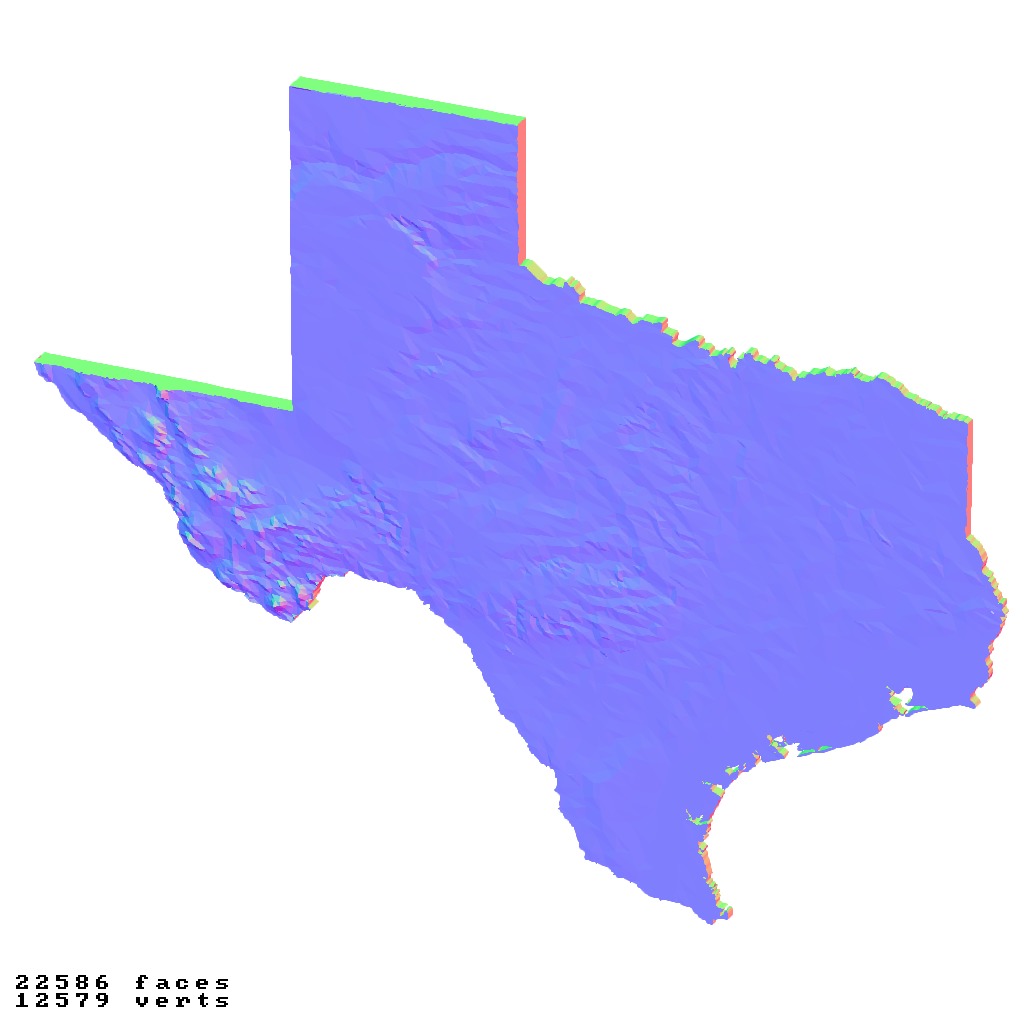 Texas USA Geography collection 3D print model_8