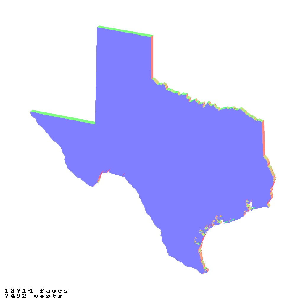 Texas USA Geography collection 3D print model_3