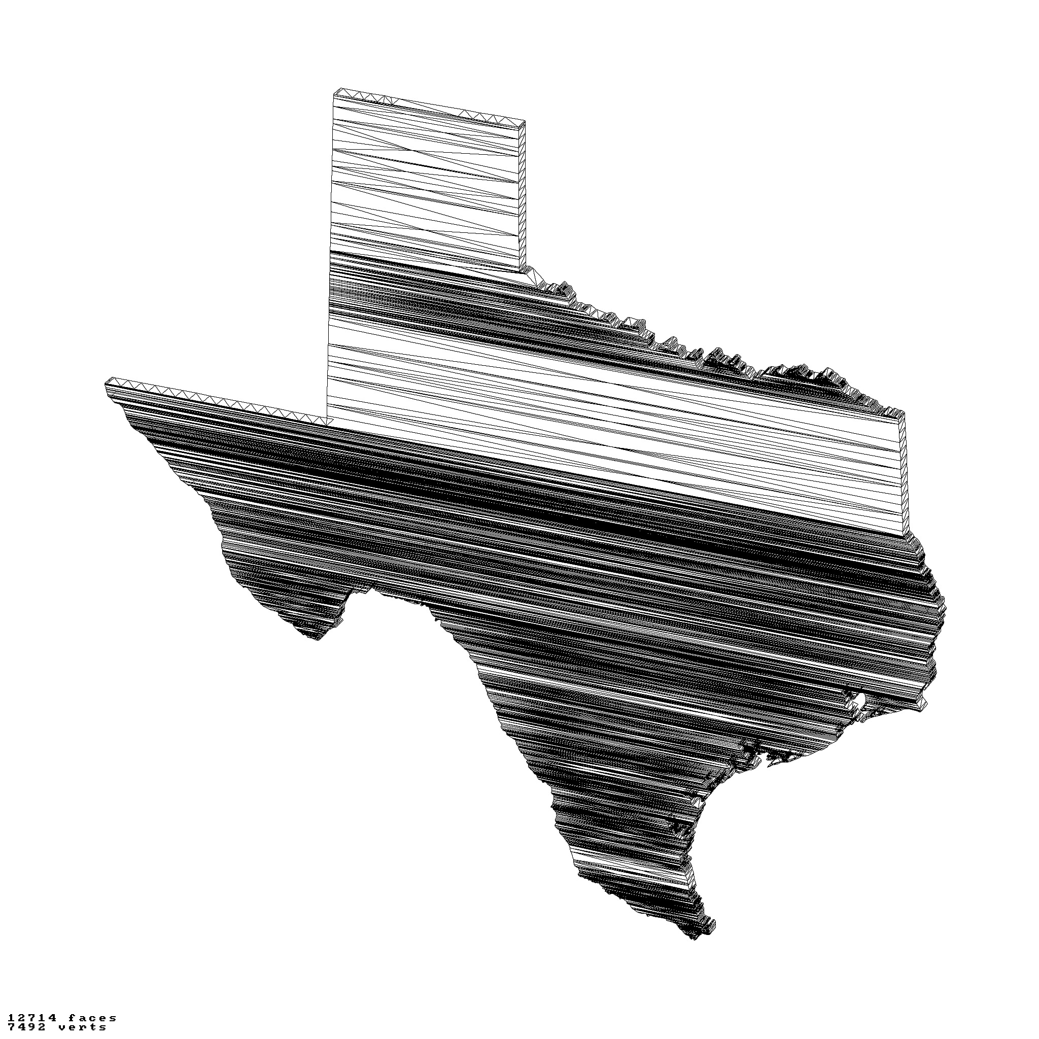 Texas USA Geography collection 3D print model_4