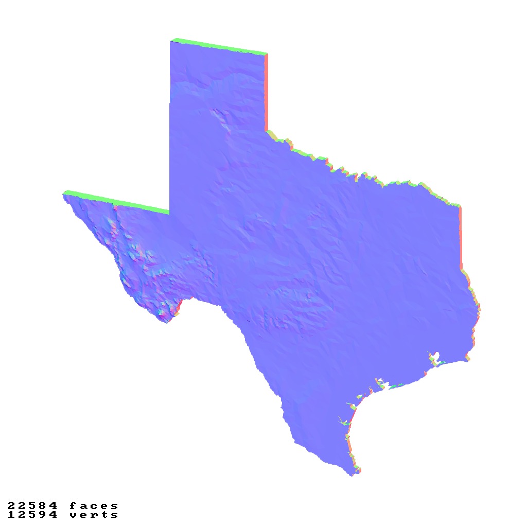 Texas USA Geography collection 3D print model_10