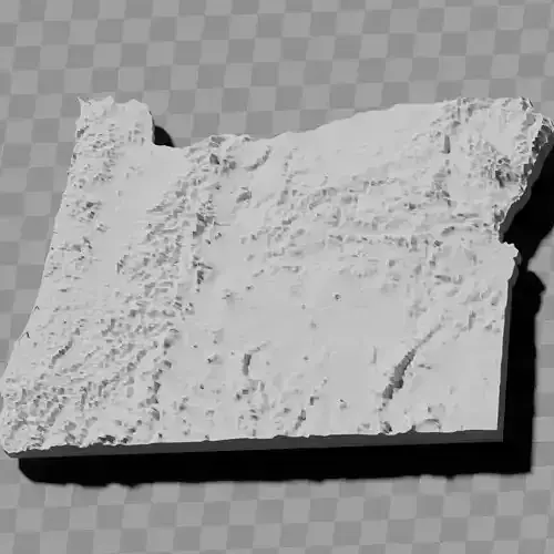 Oregon USA relief maps collection Low-poly 3D model