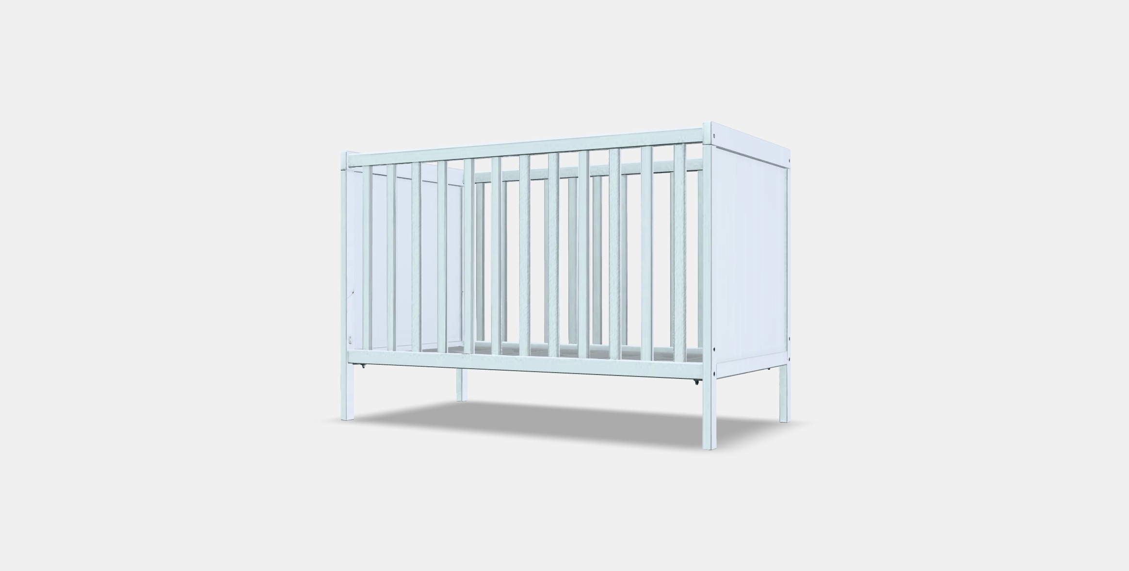SUNDVIK Crib Low-poly 3D model_11