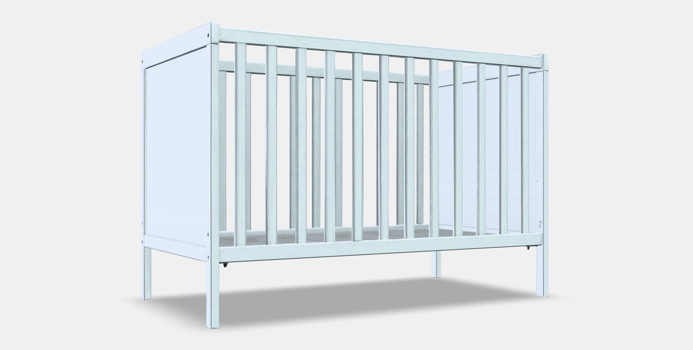 SUNDVIK Crib Low-poly 3D model_8