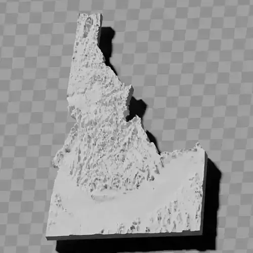 Idaho USA geography kit Low-poly 3D model