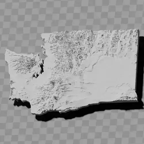 Washington state USA relief maps