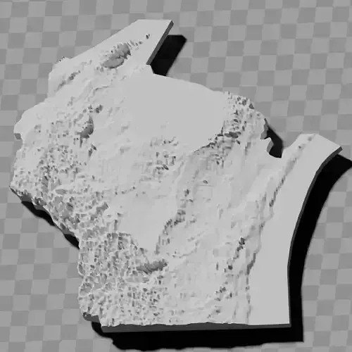 Wisconsin USA terrain relief map collection 3D print model