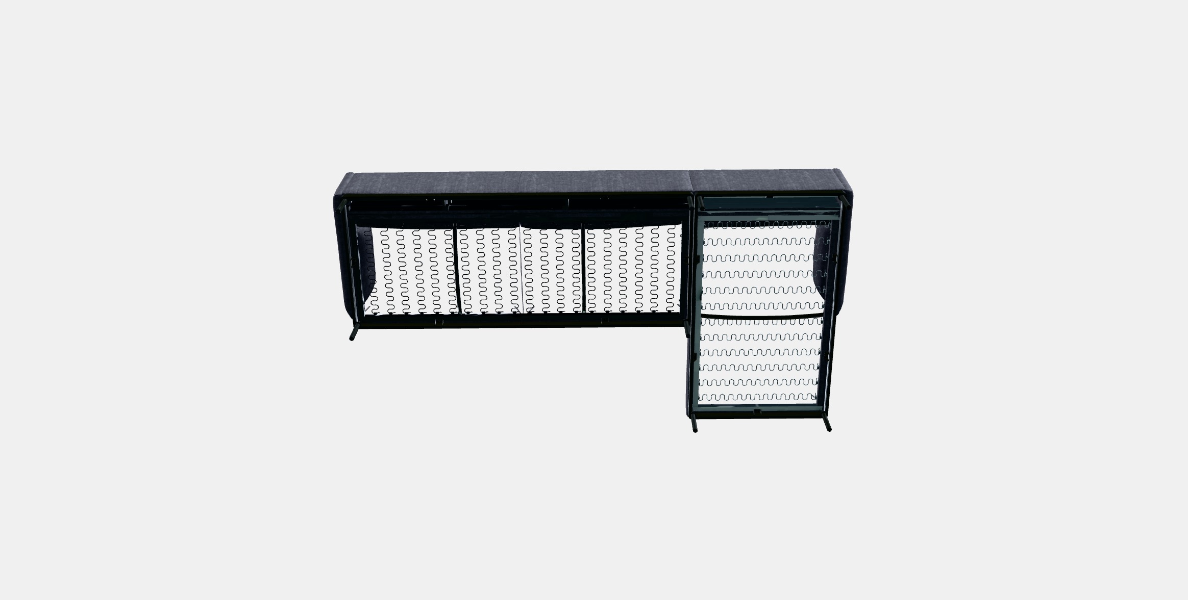 APPLARYD 4-seater sofa  chaise longue Low-poly 3D model_5