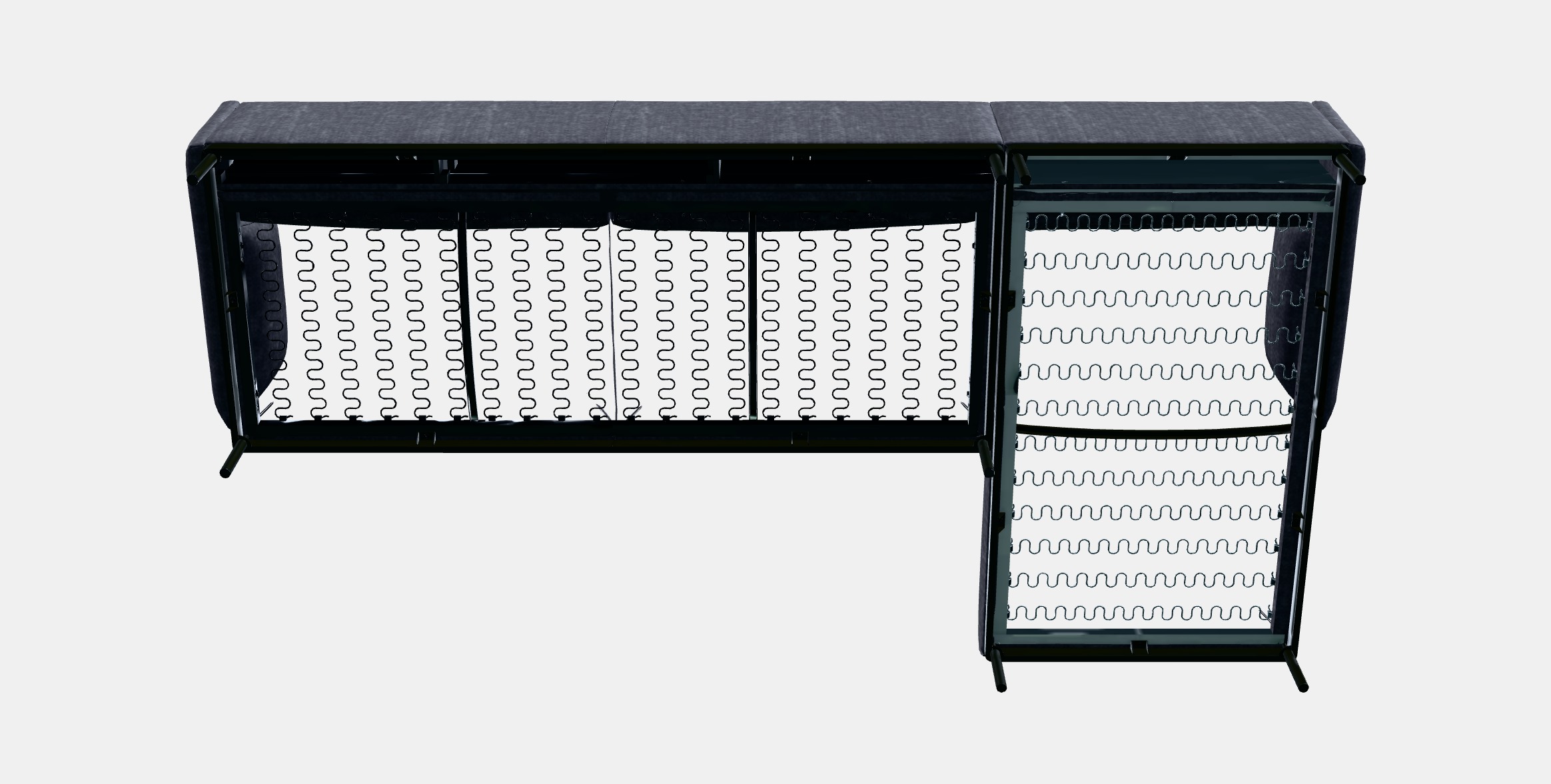 APPLARYD 4-seater sofa  chaise longue Low-poly 3D model_7