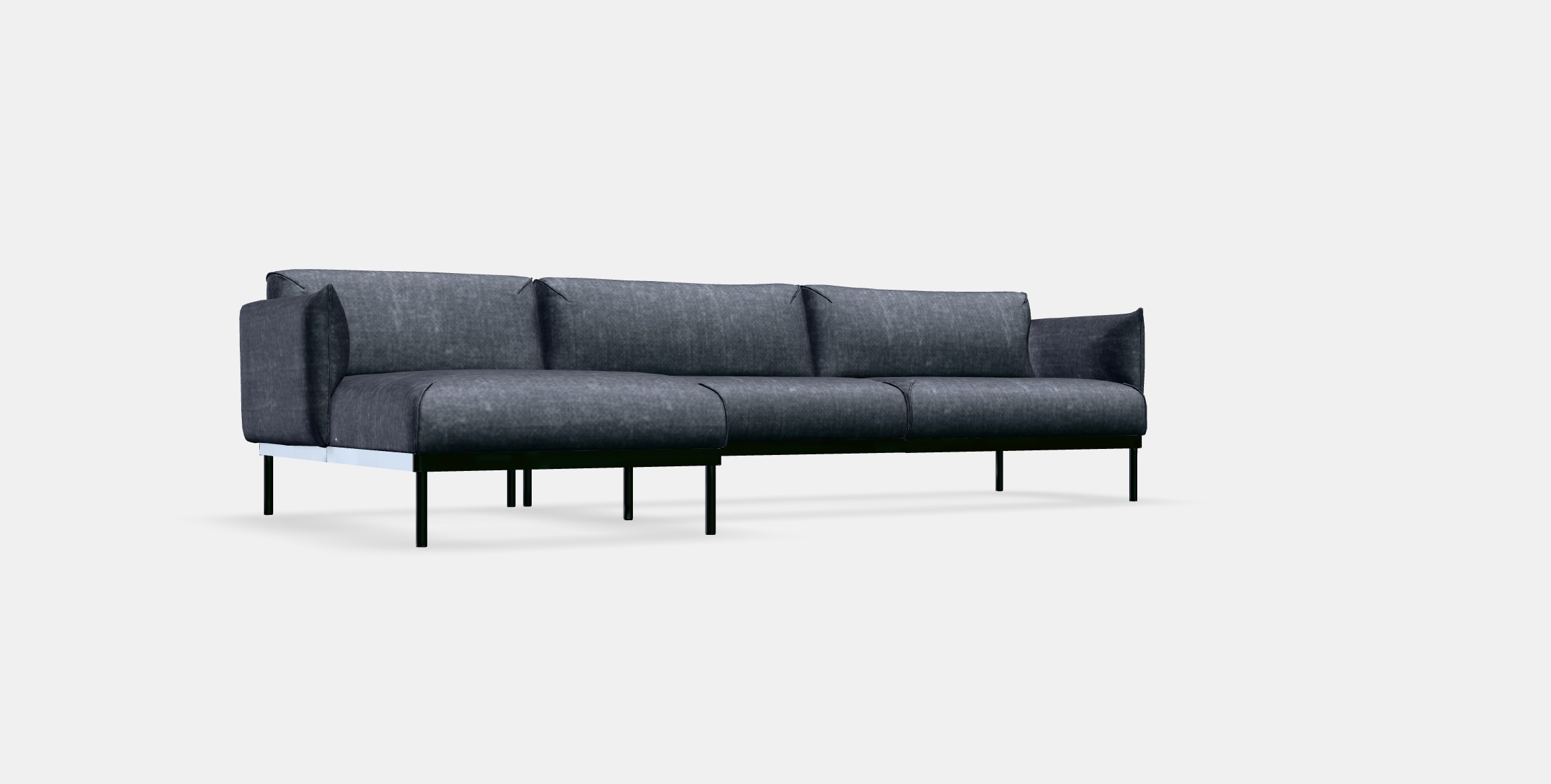 APPLARYD 4-seater sofa  chaise longue Low-poly 3D model_11