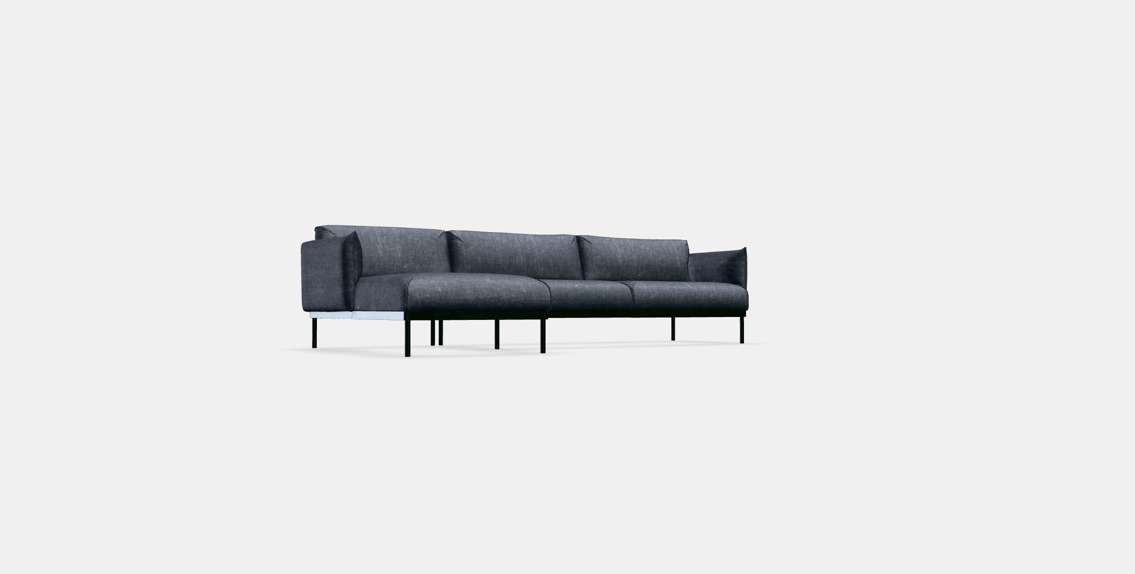 APPLARYD 4-seater sofa  chaise longue Low-poly 3D model_3