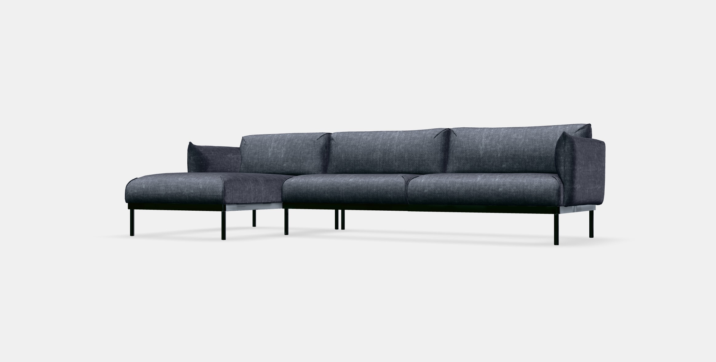 APPLARYD 4-seater sofa  chaise longue Low-poly 3D model_14