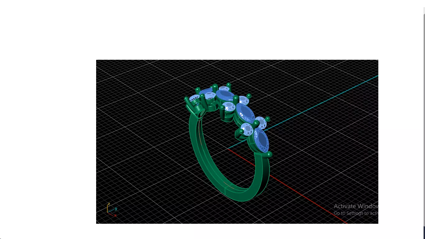 Engagement ring 3D print model