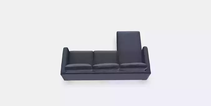 PARUP 3-seater sofa with chaise longue Low-poly 3D model