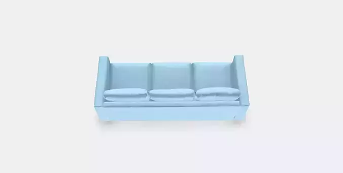 VIMLE 3-seater sofa Low-poly 3D model