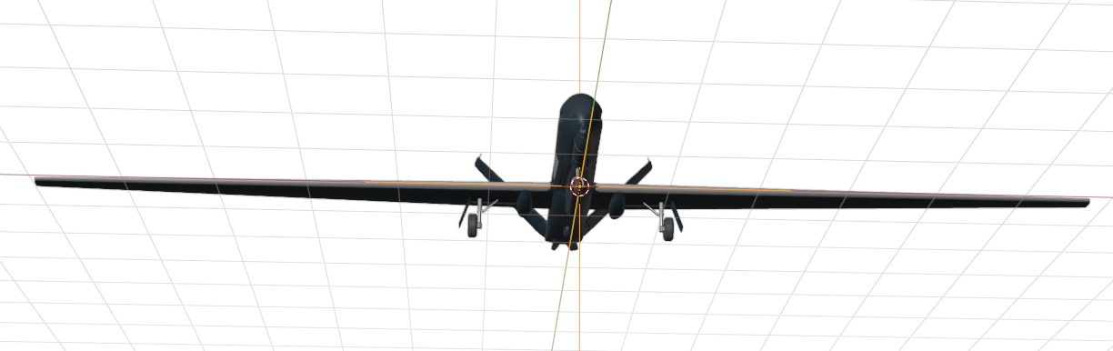 NORTHROP GRUMMAN RQ4D GROUND SURVEILLANCE - AGS NATO GLOBALHAWK- Low-poly 3D model_15