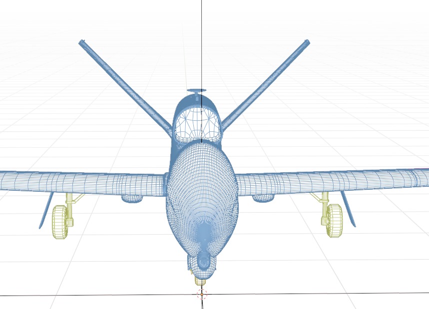 NORTHROP GRUMMAN RQ4D GROUND SURVEILLANCE - AGS NATO GLOBALHAWK- Low-poly 3D model_25