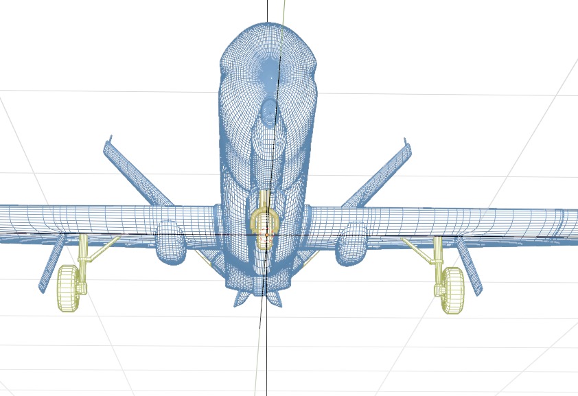 NORTHROP GRUMMAN RQ4D GROUND SURVEILLANCE - AGS NATO GLOBALHAWK- Low-poly 3D model_26