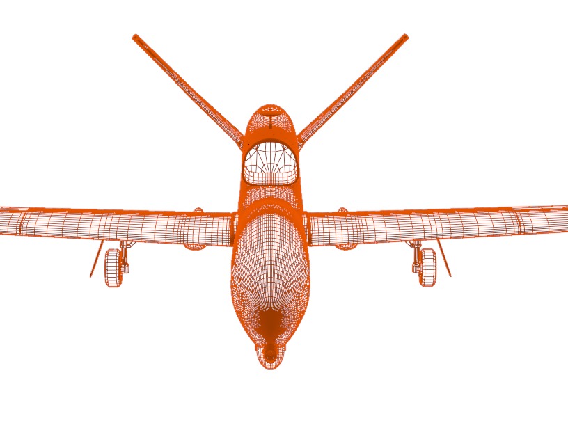 NORTHROP GRUMMAN RQ4D GROUND SURVEILLANCE - AGS NATO GLOBALHAWK- Low-poly 3D model_19