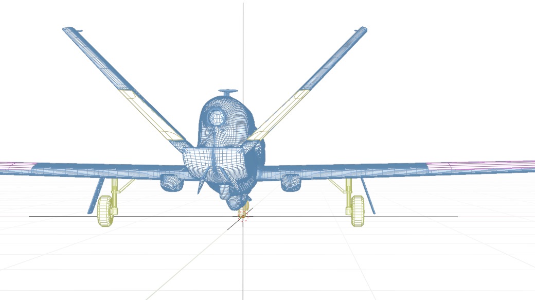 NORTHROP GRUMMAN RQ4D GROUND SURVEILLANCE - AGS NATO GLOBALHAWK- Low-poly 3D model_32