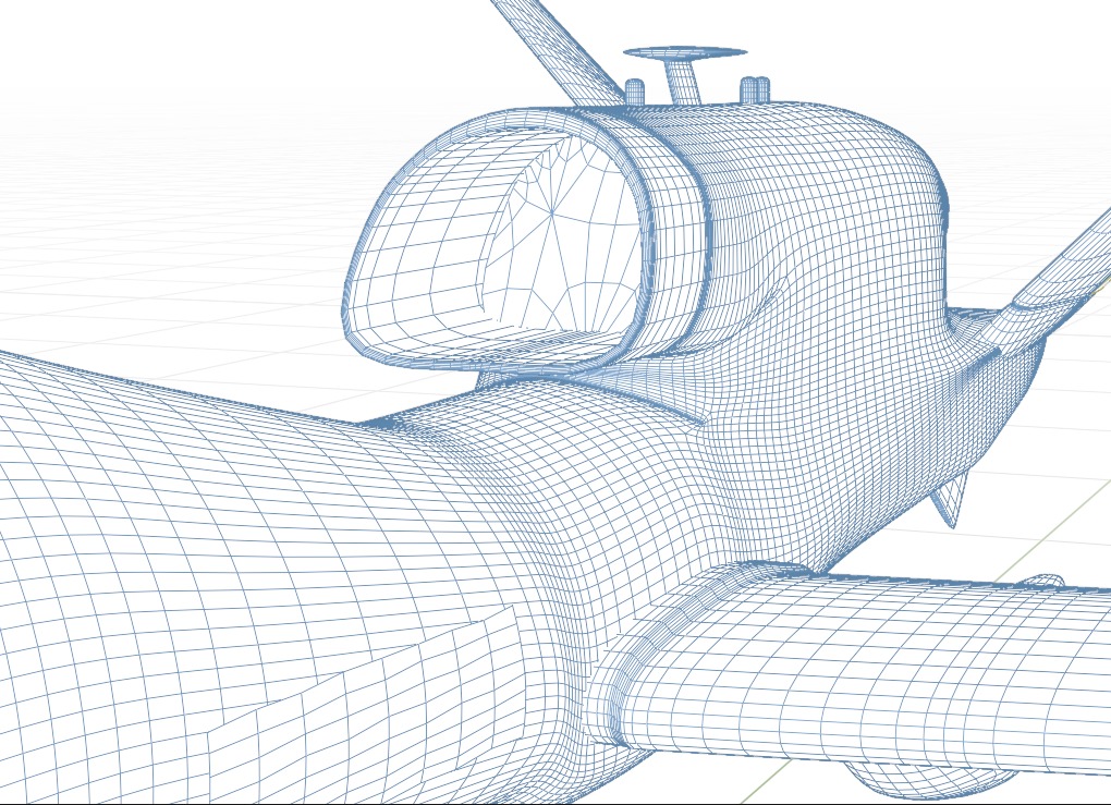 NORTHROP GRUMMAN RQ4D GROUND SURVEILLANCE - AGS NATO GLOBALHAWK- Low-poly 3D model_35