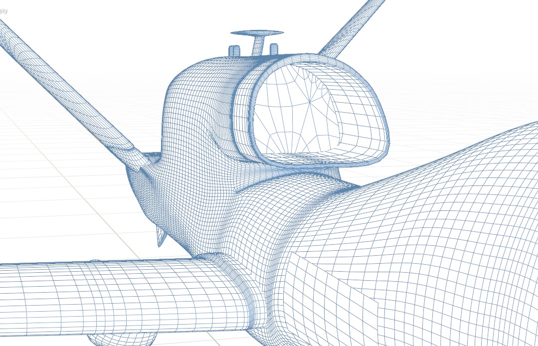 NORTHROP GRUMMAN RQ4D GROUND SURVEILLANCE - AGS NATO GLOBALHAWK- Low-poly 3D model_34