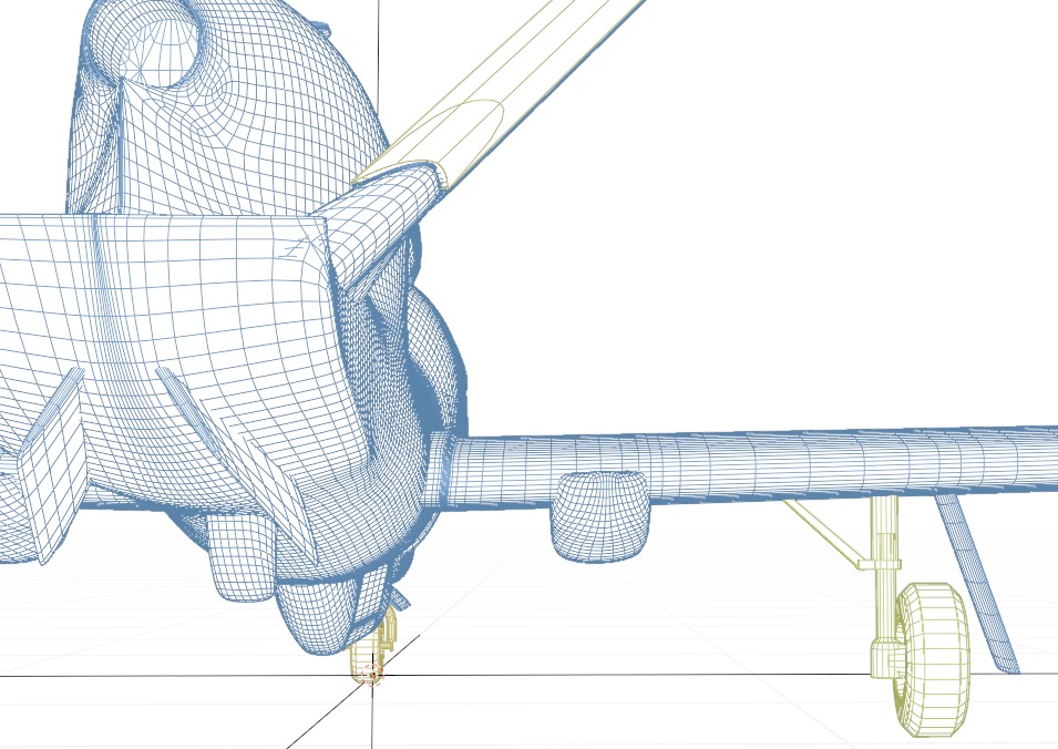 NORTHROP GRUMMAN RQ4D GROUND SURVEILLANCE - AGS NATO GLOBALHAWK- Low-poly 3D model_33